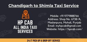 chandigarh to Shimla taxi service